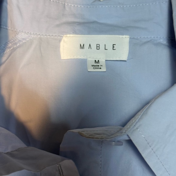 Mable 100% cotton Tiered Shirt Dress blue size medium - Picture 6 of 10